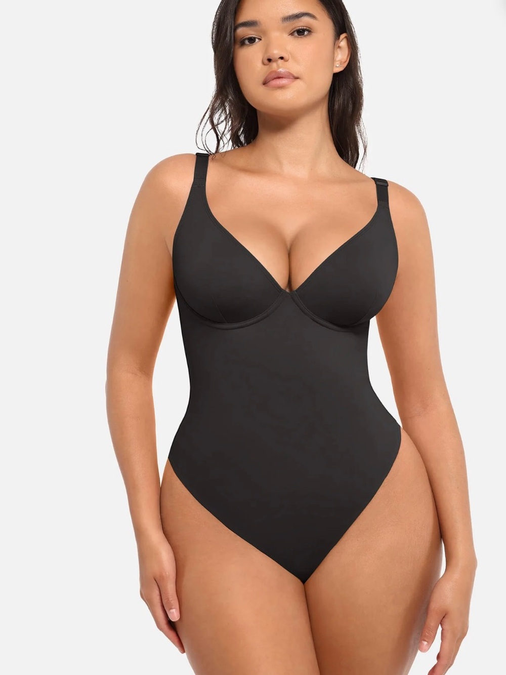 Feelingirl V-NECK TUMMY CONTROL BODYSUIT size L